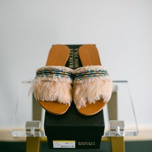 Badgley Mischka Fortune Slide Sandal African 8.5
